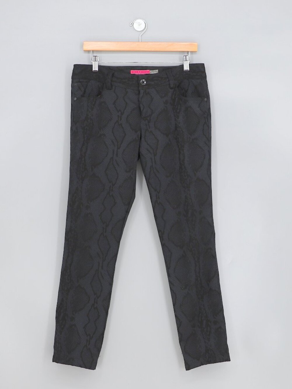 ALICE+Olivia Black Snake Print Pants Size 8